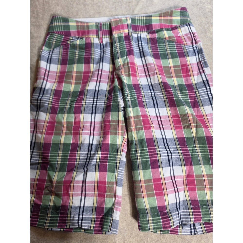 Duck Head Jeans Plaid Shorts Pink Green Yellow Cotton Preppy Size 3
